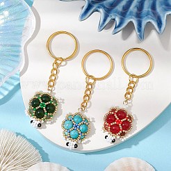 Handgefertigte Glasperlen & malaysische Jade&nbsp;KEYC-MZ00024