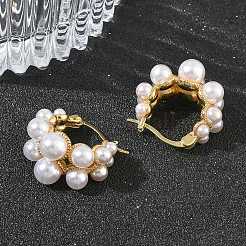 Boucles d'oreilles en laiton de cercle pour les femmes&nbsp;EJEW-A168-23G