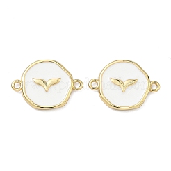 Подвески-коннекторы из латуни с эмалью в морском стиле&nbsp;KK-C251-05G-01