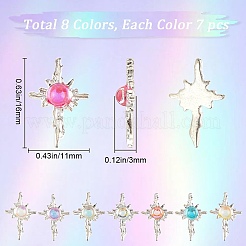 Кабошоны из сплава 56шт 8 цветов&nbsp;MRMJ-CP0001-26