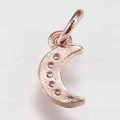 Breloques en laiton avec zircone cubique de micro pave&nbsp;ZIRC-E147-59RG