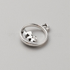 Charms in lega stile tibetano&nbsp;PALLOY-WH0105-07AS