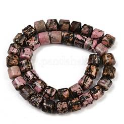 Природные родонит бисер нитей G-G275-D07-10x10mm