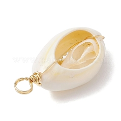 Подвески из натуральной медной проволоки из ракушек каури PALLOY-JF02936-03