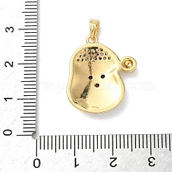 Рождественские латунные подвески с микропаве из фианита&nbsp;LS-KK-K305-07D-01