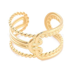 Кольца-манжеты овальные открытые из нержавеющей стали 304 для женщин&nbsp;RJEW-K273-07G