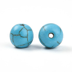 Синтетические бирюзовые бусины TURQ-S283-29A