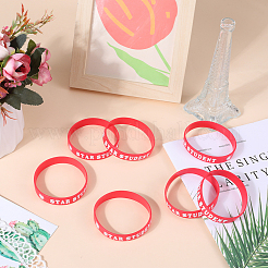 Браслет-браслет с силиконовым шнуром для студента и звезды BJEW-WH0018-49A