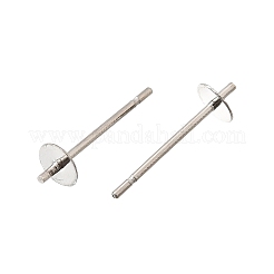 Фурнитура для сережек-гвоздиков из нержавеющей стали 304&nbsp;STAS-D370-02P-01