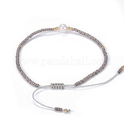 Verstellbare Nylonschnur geflochtenen Perlen Armbänder&nbsp;BJEW-P256-B01