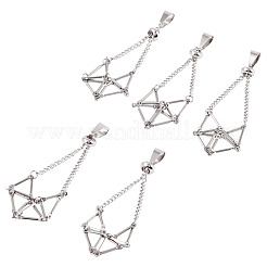 10 шт. подвески-мешочки в стиле макраме из нержавеющей стали 201 и 304&nbsp;PALLOY-TAC0197