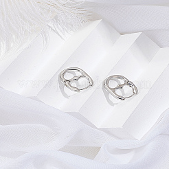 1 пара серег-колец из сплава&nbsp;EJEW-LP0013-04P