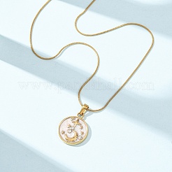 Colliers pendentifs en acier inoxydable 304 avec strass et cristal pour femmes&nbsp;NJEW-F378-01G-01