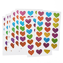 Pegatinas de plástico con forma de corazón&nbsp;DIY-TADJ0002-006A