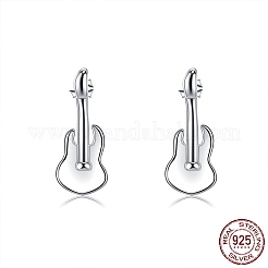 Anlaufgeschützte Ohrstecker aus rhodiniertem Sterlingsilber&nbsp;EJEW-BB67164-P