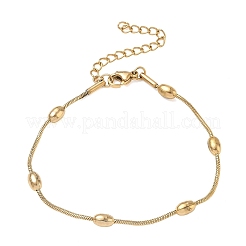 Ovale runde Schlangenkettenarmbänder aus Edelstahl 304&nbsp;SA-CBA2696-15G
