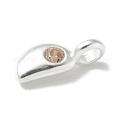 925 breloque lune en argent sterling et zircon cubique&nbsp;STER-R002-02S-01