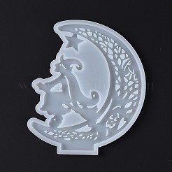 Хэллоуин тема diy луна с ведьмой дисплей украшения силиконовые Молды DIY-G058-E01