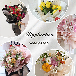 Carta da regalo artigianale per bouquet in cotone al latte&nbsp;DIY-WH20007-28B