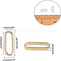 304ステンレススチールクイックリンクコネクター  フレームコネクター  オーバル  ゴールデン·ローズゴールド  10x3.5x2mm  内径：8.5x2mm  60個/箱&nbsp;STAS-UN0006-82