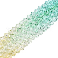 Perles de verre en fil de peinture cuite à dégradé de couleurs&nbsp;X1-DGLA-A039-T2mm-A013