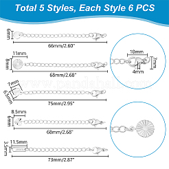 30 шт. 5 стиля удлинитель цепи из нержавеющей стали 304 STAS-UN0060-85