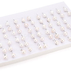 Серьги-подвески из натурального жемчуга из латуни PEAR-N020-08C