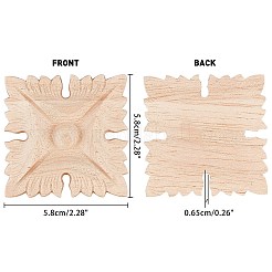 Резная накладка из натурального дерева WOOD-WH0101-55