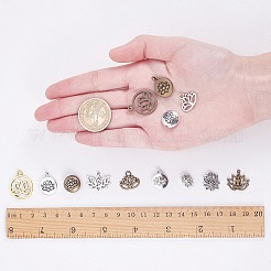Pendentifs en alliage en filigrane de style tibétain&nbsp;TIBEP-SC0001-18