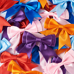 24 шт. 6-цветный бант из полиэстера&nbsp;AJEW-TA0001-64