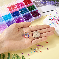 2250шт 15 цвета прозрачные акриловые бусины&nbsp;TACR-TA0001-35
