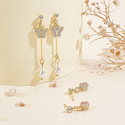 80 шт. латунные серьги-гвоздики KK-BC0009-38