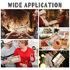 Держатель для денег в виде прямоугольника из дерева на рождественскую тематику&nbsp;AJEW-WH20006-282B