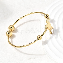 201 браслет-манжета из нержавеющей стали BJEW-Z151-02G-03