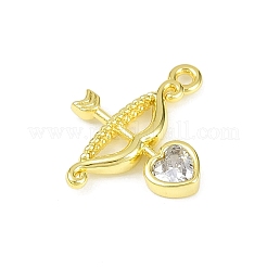 Подвески из латуни с прозрачным фианитом&nbsp;LS-KK-L238-11G