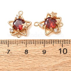 Verbindungsanhänger aus Messing mit kubischem Zirkonia-Pavé&nbsp;CU-CBAEC99-13G-01