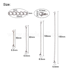 4 прядь 4 стиля удлинитель цепи из нержавеющей стали 304 STAS-YW0001-11