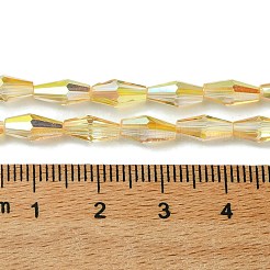 Прозрачные стеклянные бусины гальваническим пряди&nbsp;GLAA-K064-05A-HP01