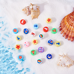 200шт бусины из полимерной глины ручной работы CLAY-CJ0001-52