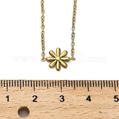 Ожерелья из нержавеющей стали 304 с цепочкой в виде цветка маргаритки для женщин&nbsp;LS-NJEW-Q028-10G