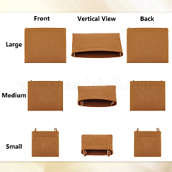 3 Stück Filztaschen-Organizer-Einsätze in 3 Größen&nbsp;FIND-WH0172-16B