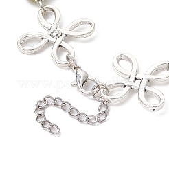 Bracelets à maillons en alliage de jade naturel de Taiwan pour femmes&nbsp;BJEW-JB11684-03