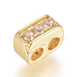 Латунные микро проложить кубического циркония слайд подвески ZIRC-G166-33