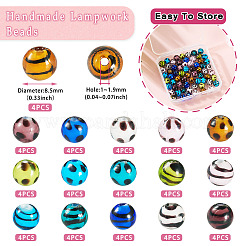 64шт 16 стиля ручной работы бусины лэмпворк LAMP-TA0001-59A
