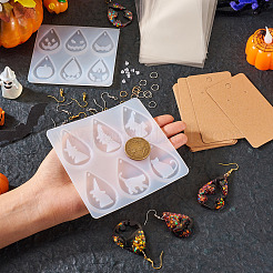 2 Stück Silikonformen für Halloween-Tropfenanhänger im 2-Stil&nbsp;DIY-TA0004-99
