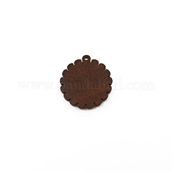 Pendentif cabochon en bois&nbsp;WOOD-WH0024-51