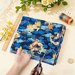 Baumwollstoff mit Qilin-Muster&nbsp;DIY-WH0579-97B