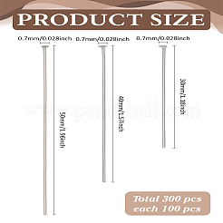 600 шт. 3 шт. штифта с плоской головкой из нержавеющей стали марки 304&nbsp;STAS-LP0002-20