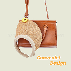 Силиконовый зажим для шляпы в виде подсолнуха и листьев для путешествий HJEW-FH00040