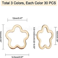 90 шт. 3-х цветные соединительные кольца из нержавеющей стали 304&nbsp;STAS-UN0022-22